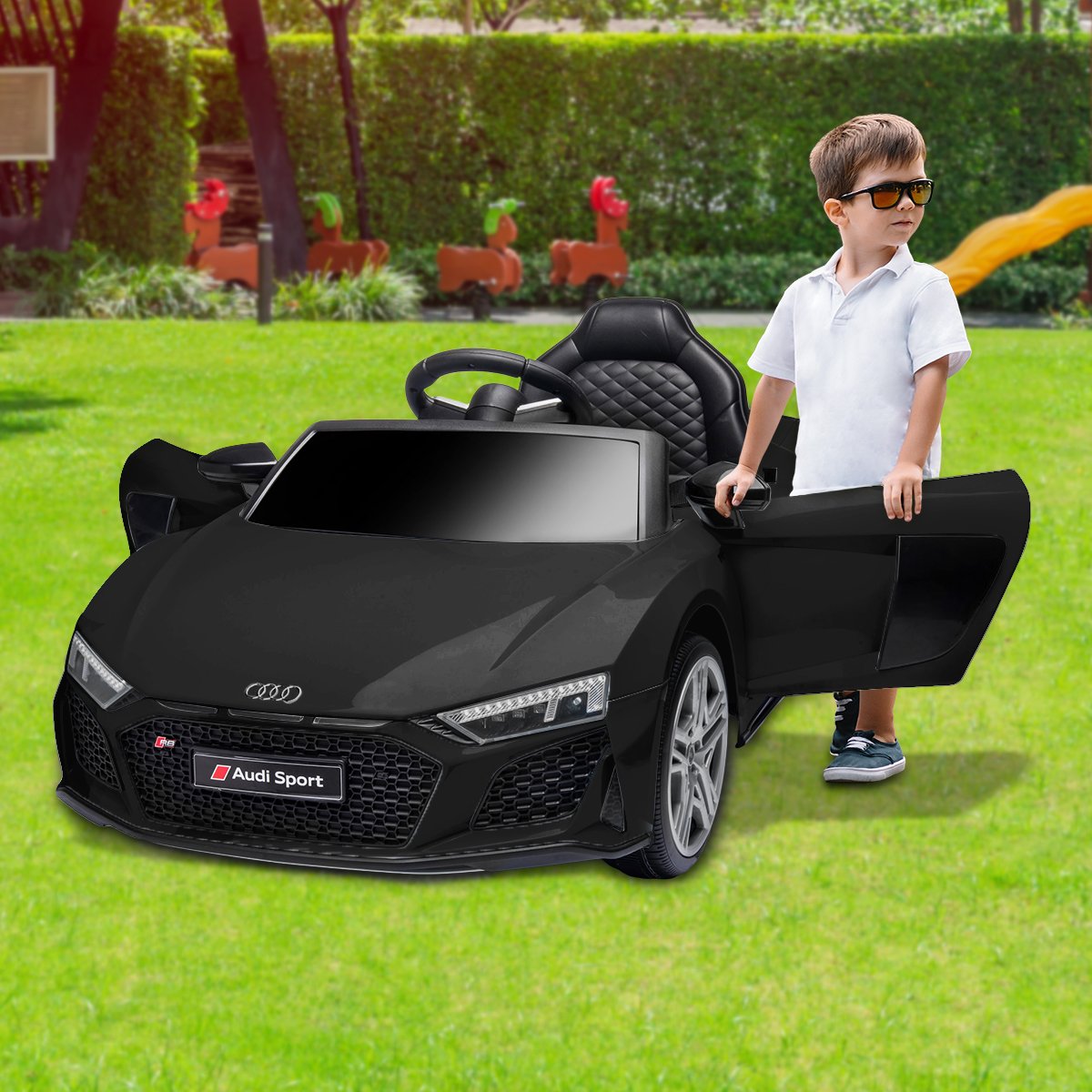 Kahuna Audi Sport Licensed Kids Electric Ride On Car Remote Control - Black V240-CAR-SPT-BK