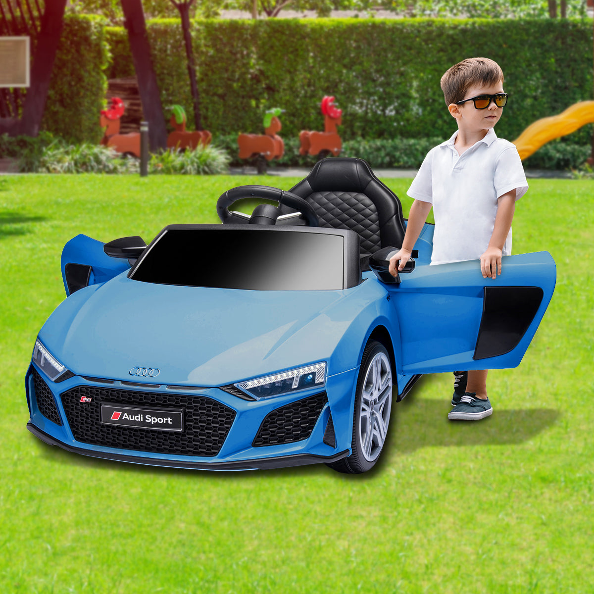 Kahuna Audi Sport Licensed Kids Electric Ride On Car Remote Control - Blue V240-CAR-SPT-BU