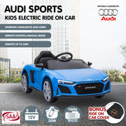 Kahuna Audi Sport Licensed Kids Electric Ride On Car Remote Control - Blue V240-CAR-SPT-BU