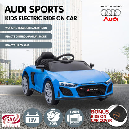 Kahuna Audi Sport Licensed Kids Electric Ride On Car Remote Control - Blue V240-CAR-SPT-BU