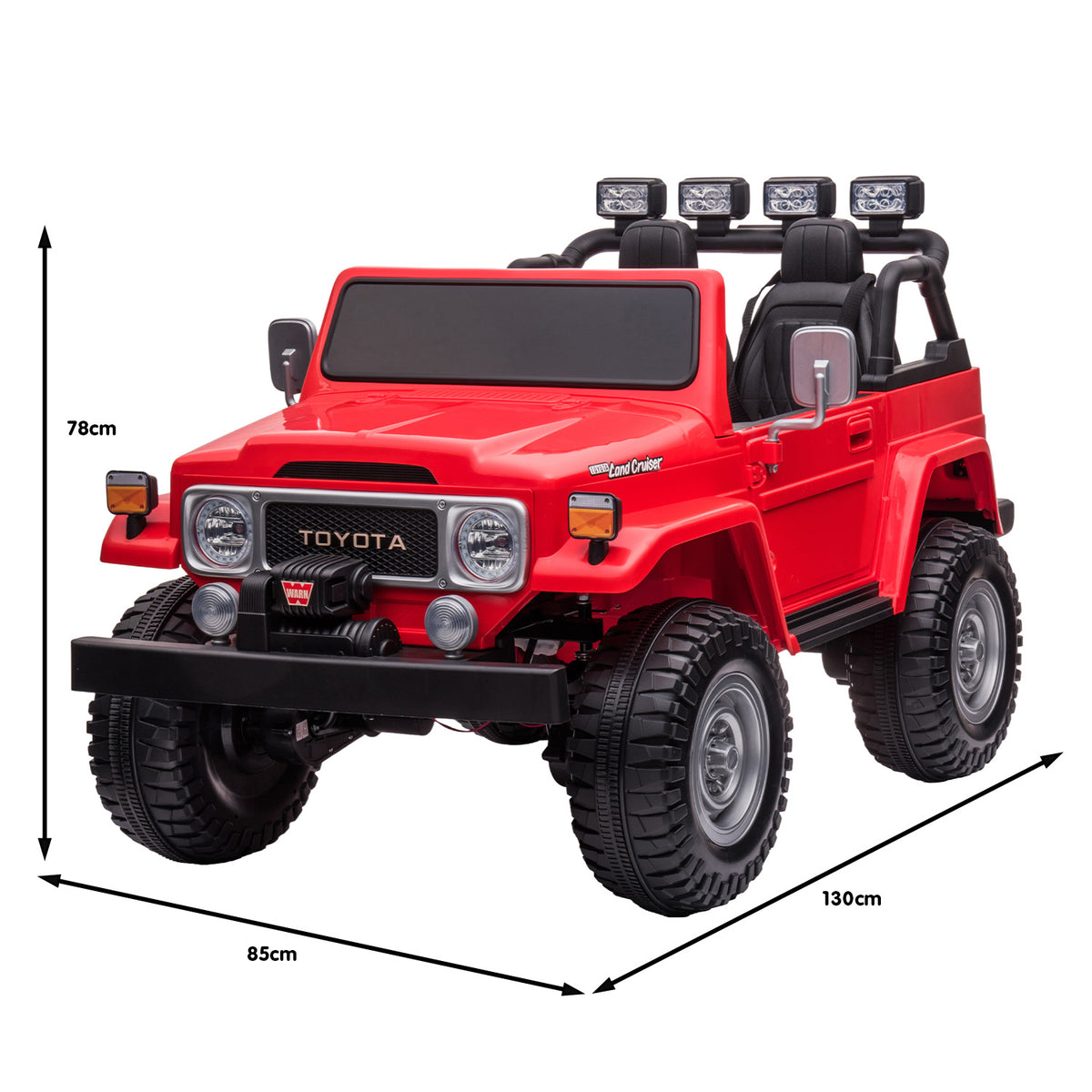 Kahuna Licensed Toyota FJ-40 Electric Kids Ride On Car by Kahuna - Red V240-CAR-TYT-FJ40-RD