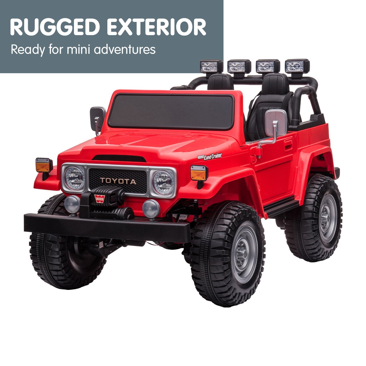 Kahuna Licensed Toyota FJ-40 Electric Kids Ride On Car by Kahuna - Red V240-CAR-TYT-FJ40-RD