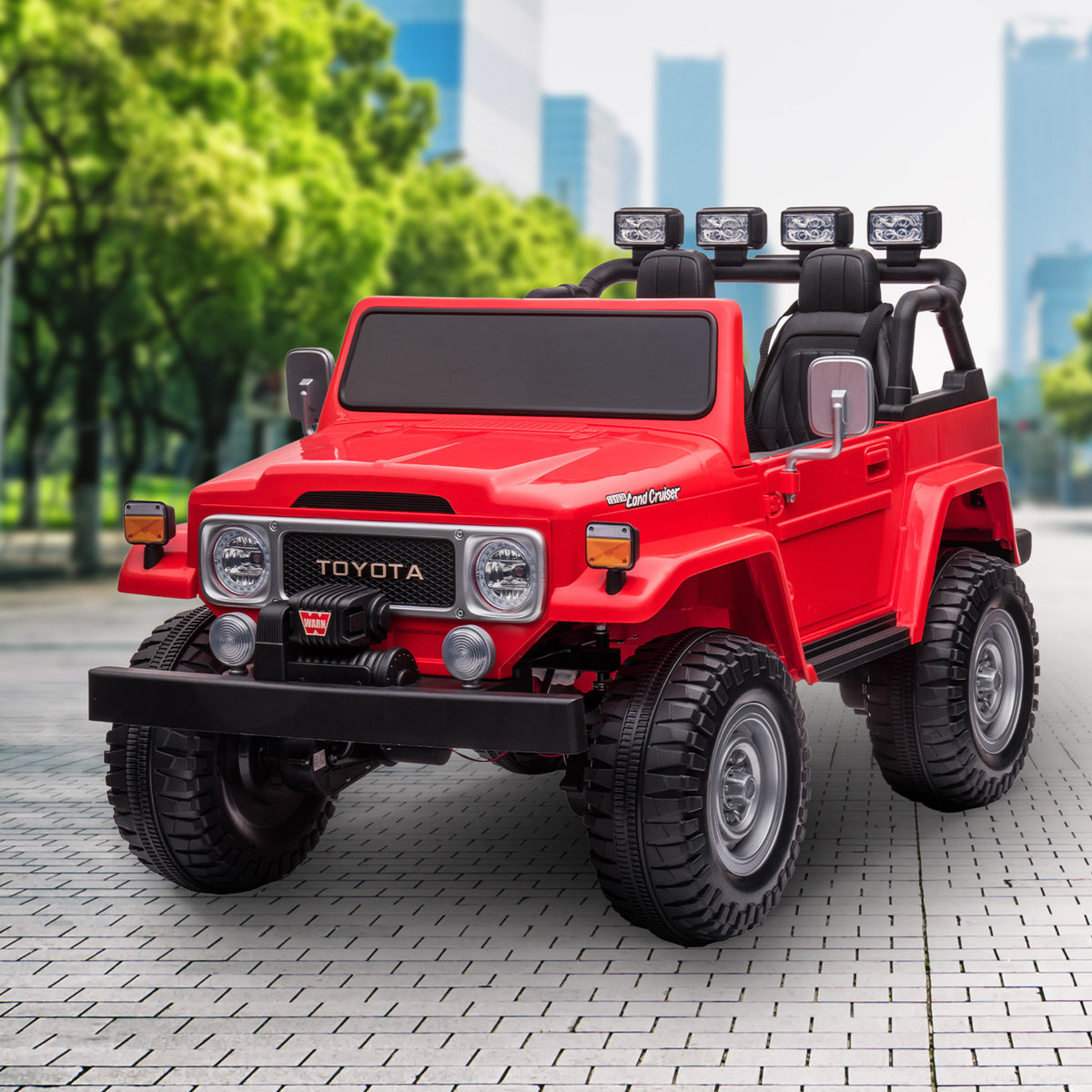 Kahuna Licensed Toyota FJ-40 Electric Kids Ride On Car by Kahuna - Red V240-CAR-TYT-FJ40-RD