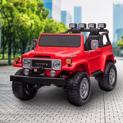 Kahuna Licensed Toyota FJ-40 Electric Kids Ride On Car by Kahuna - Red V240-CAR-TYT-FJ40-RD