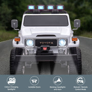 Kahuna Licensed Toyota FJ-40 Kids Ride On Electric Toy Car 80W - White V240-CAR-TYT-FJ40-WH
