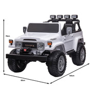 Kahuna Licensed Toyota FJ-40 Kids Ride On Electric Toy Car 80W - White V240-CAR-TYT-FJ40-WH