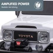 Kahuna Licensed Toyota FJ-40 Kids Ride On Electric Toy Car 80W - White V240-CAR-TYT-FJ40-WH