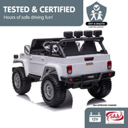 Kahuna Licensed Toyota FJ-40 Kids Ride On Electric Toy Car 80W - White V240-CAR-TYT-FJ40-WH