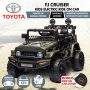 Kahuna Authorised Toyota FJ Cruiser Kids Electric Ride On Car - Green V240-CAR-TYT-FJC-GN
