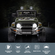 Kahuna Authorised Toyota FJ Cruiser Kids Electric Ride On Car - Green V240-CAR-TYT-FJC-GN