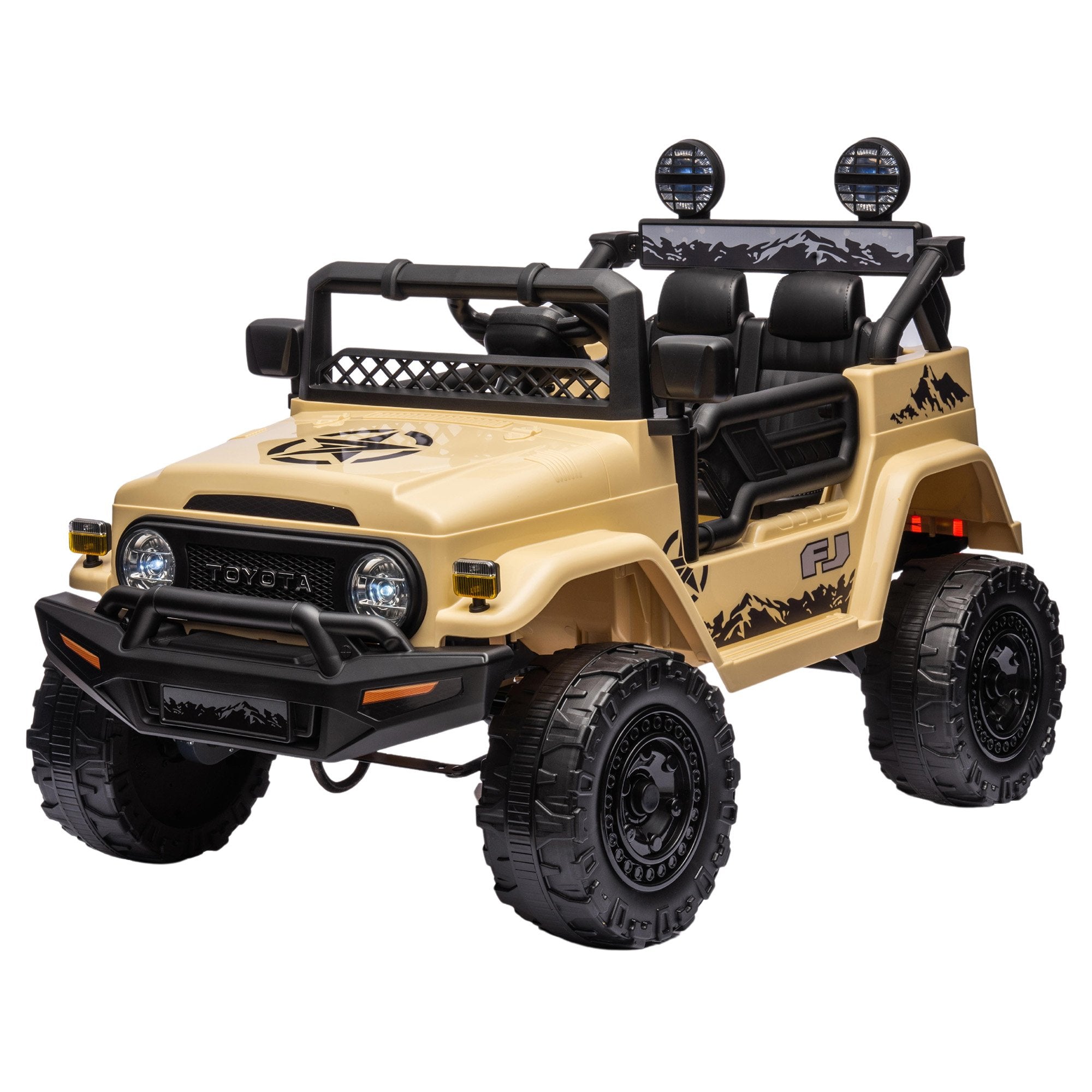 Kahuna Authorised Toyota Fj Cruiser Kids Electric Ride On Car - Khaki V240-CAR-TYT-FJC-KH