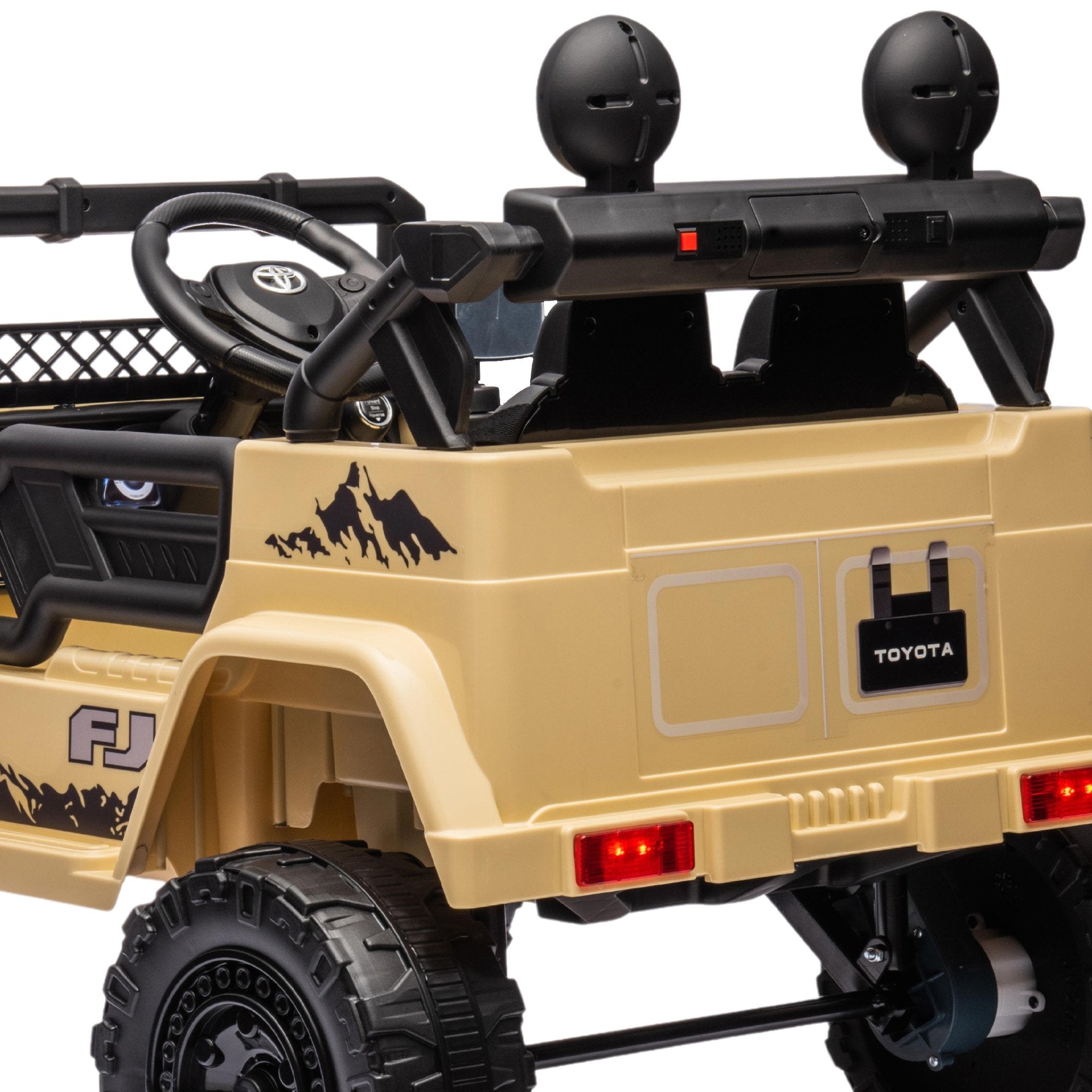 Kahuna Authorised Toyota Fj Cruiser Kids Electric Ride On Car - Khaki V240-CAR-TYT-FJC-KH