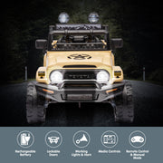 Kahuna Authorised Toyota Fj Cruiser Kids Electric Ride On Car - Khaki V240-CAR-TYT-FJC-KH