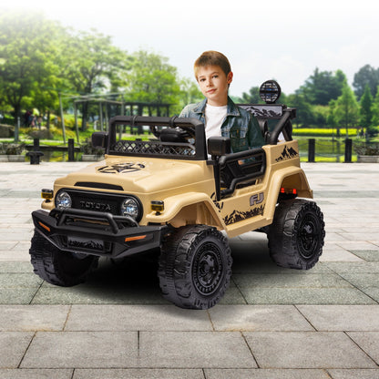 Kahuna Authorised Toyota Fj Cruiser Kids Electric Ride On Car - Khaki V240-CAR-TYT-FJC-KH