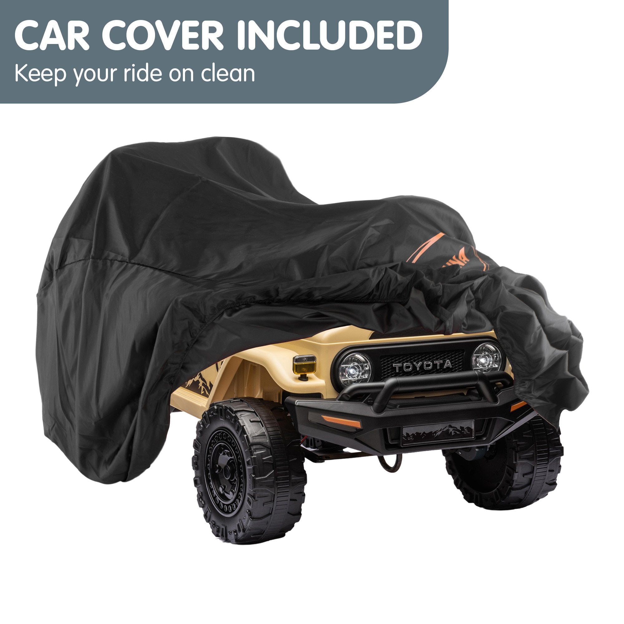 Kahuna Authorised Toyota Fj Cruiser Kids Electric Ride On Car - Khaki V240-CAR-TYT-FJC-KH