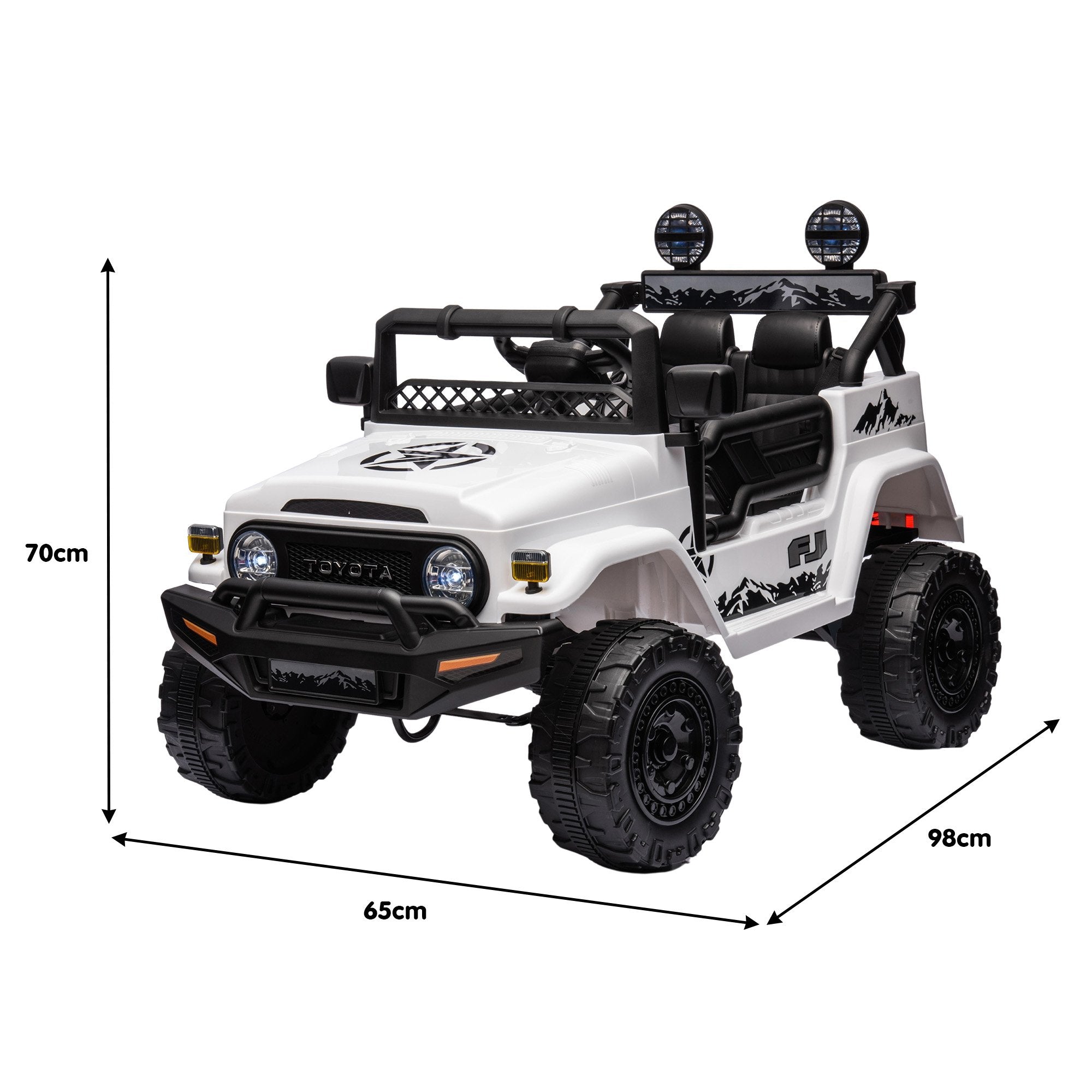 Kahuna Authorized Toyota Electric Kids Ride-on Car Fj Cruiser - White V240-CAR-TYT-FJC-WH