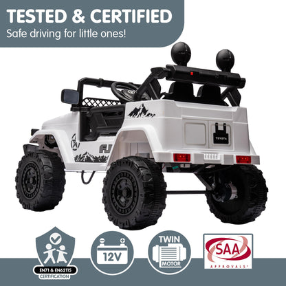 Kahuna Authorized Toyota Electric Kids Ride-on Car Fj Cruiser - White V240-CAR-TYT-FJC-WH