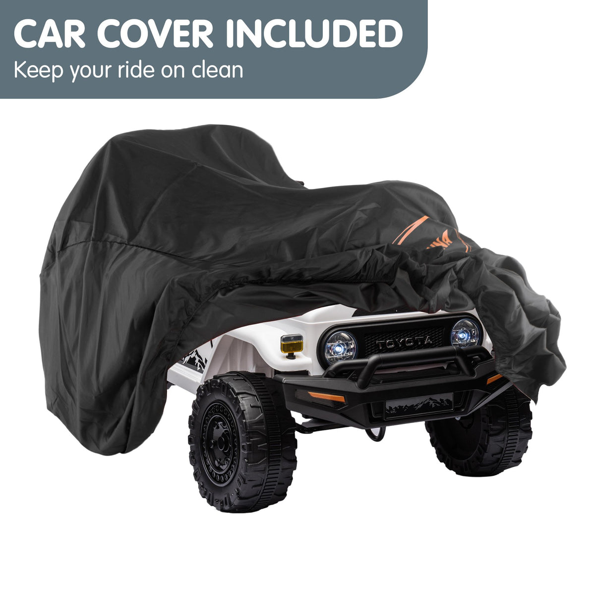 Kahuna Authorized Toyota Electric Kids Ride-on Car Fj Cruiser - White V240-CAR-TYT-FJC-WH