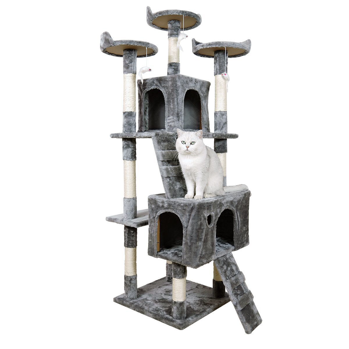 Furtastic 170cm Cat Tree Scratching Post - Silver Grey V240-CAT-EJT-361-SGY