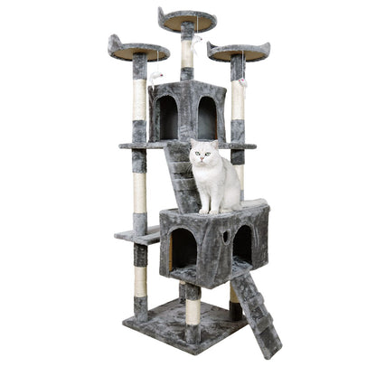 Furtastic 170cm Cat Tree Scratching Post - Silver Grey V240-CAT-EJT-361-SGY