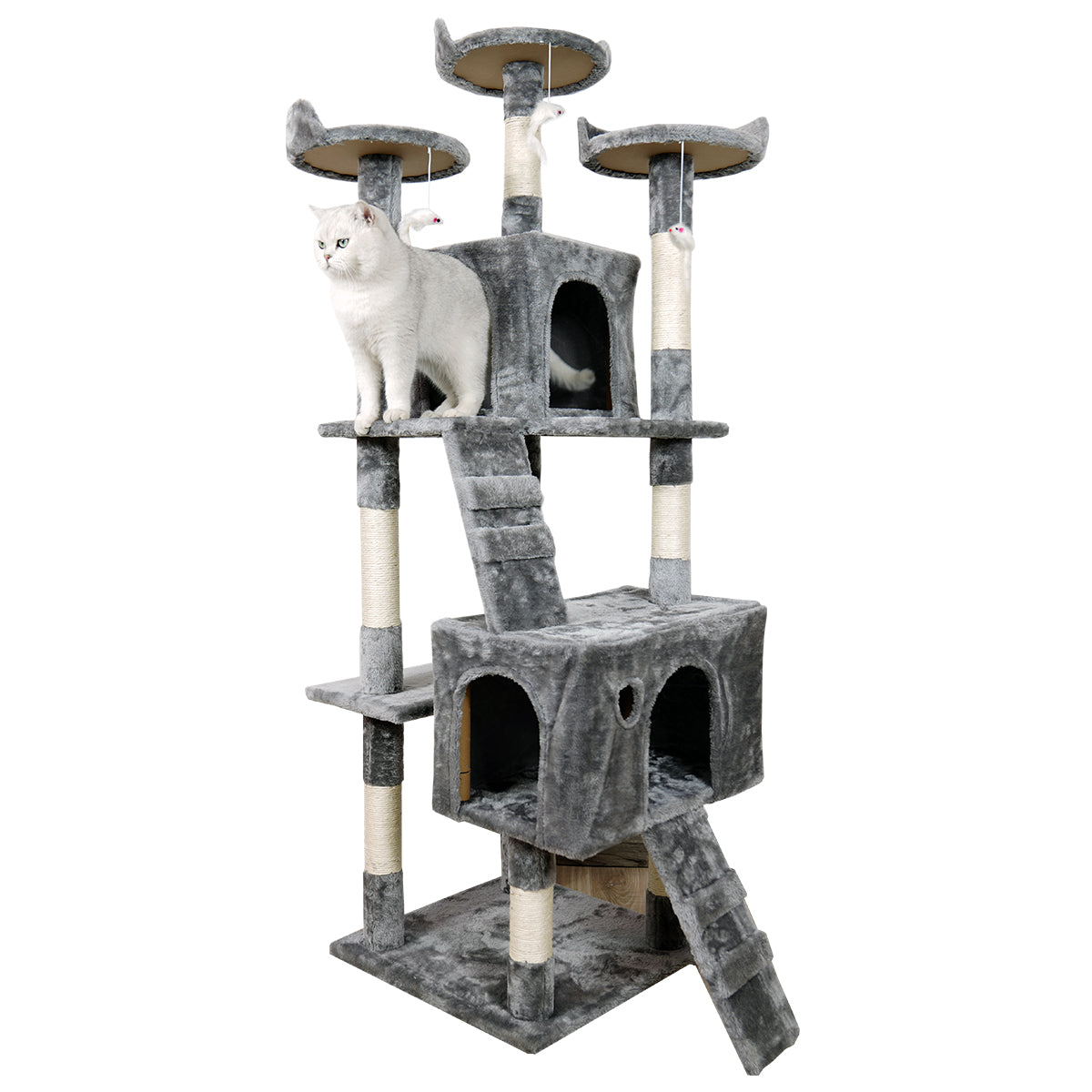 Furtastic 170cm Cat Tree Scratching Post - Silver Grey V240-CAT-EJT-361-SGY