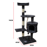 Furtastic 110cm Cat Tree Scratching Post - Dark Grey V240-CAT-EJT-364-DGY