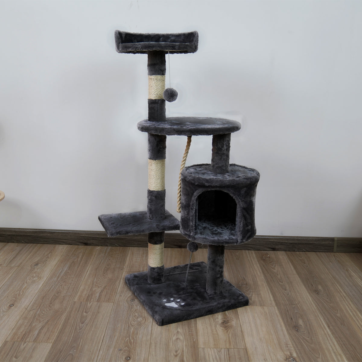 Furtastic 110cm Cat Tree Scratching Post - Dark Grey V240-CAT-EJT-364-DGY