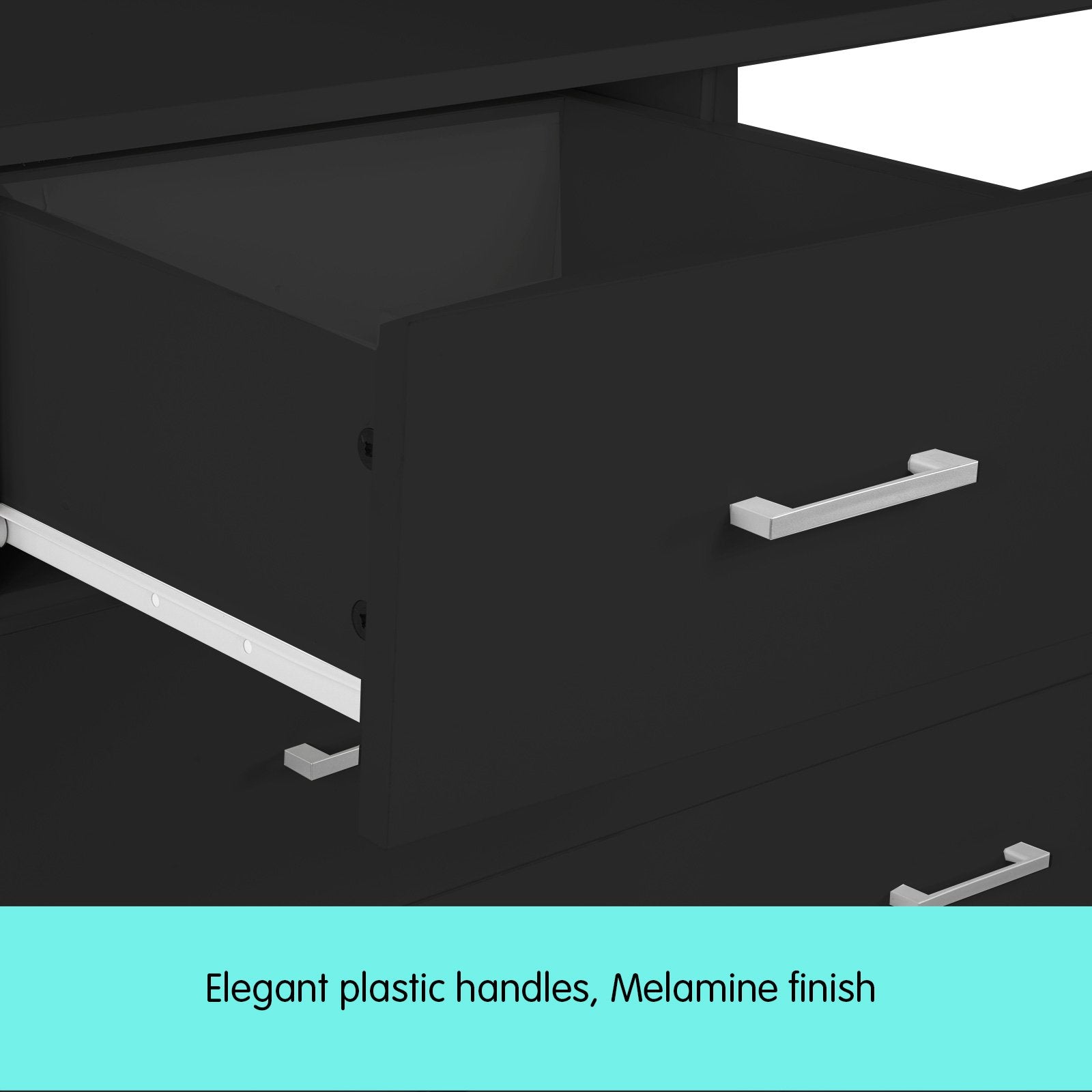 Sarantino Tallboy Dresser 6 Chest Of Drawers Table Cabinet Bedroom Storage Black V240-CBT-085-040-105-BK