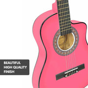 Karrera Childrens Acoustic Guitar Kids - Pink V240-CC34-PK