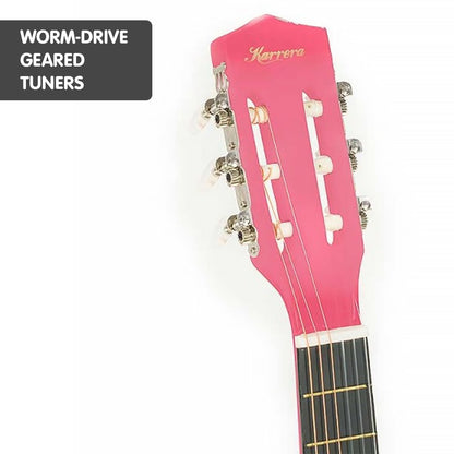 Karrera Childrens Acoustic Guitar Kids - Pink V240-CC34-PK