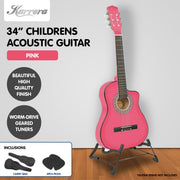 Karrera Childrens Acoustic Guitar Kids - Pink V240-CC34-PK