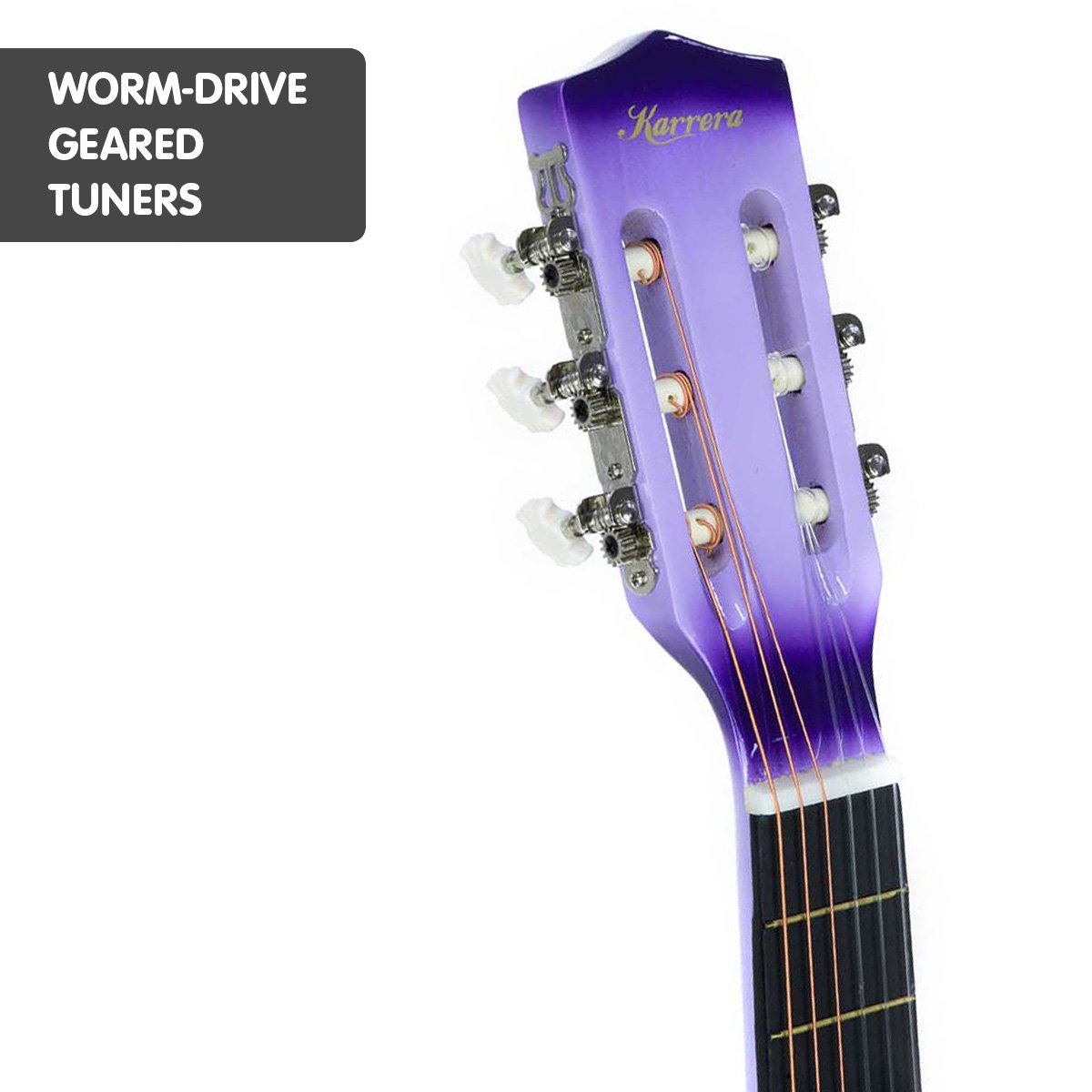 Karrera Childrens Acoustic Guitar Kids - Purple V240-CC34-PU