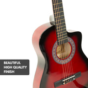 Karrera Childrens Acoustic Guitar Kids - Red V240-CC34-RD
