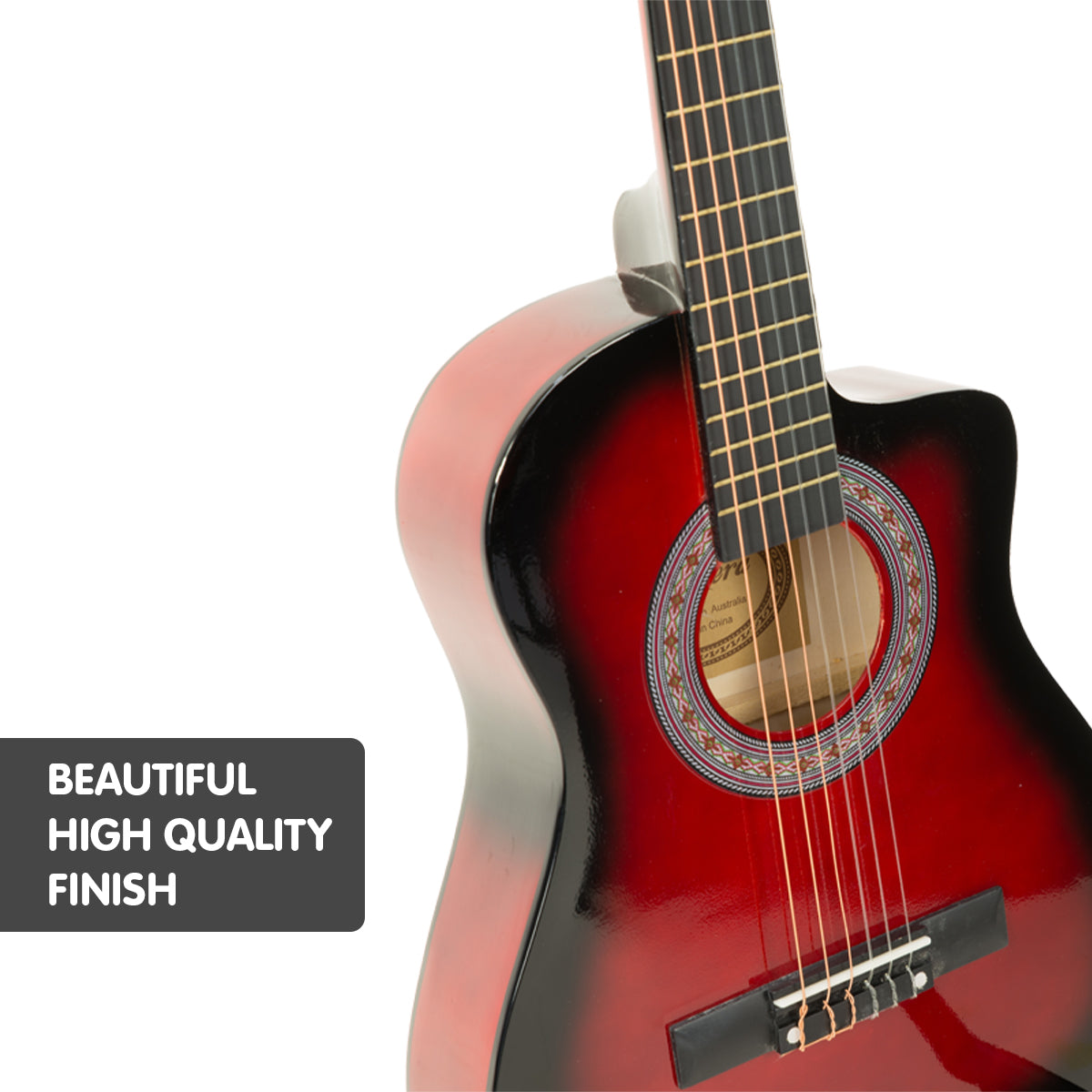 Karrera Childrens Acoustic Guitar Kids - Red V240-CC34-RD