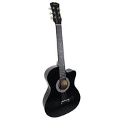 Karrera 38in Cutaway Acoustic Guitar with guitar bag - Black V240-CC38-BK