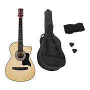 Karrera 38in Cutaway Acoustic Guitar with guitar bag - Natural V240-CC38-NAT