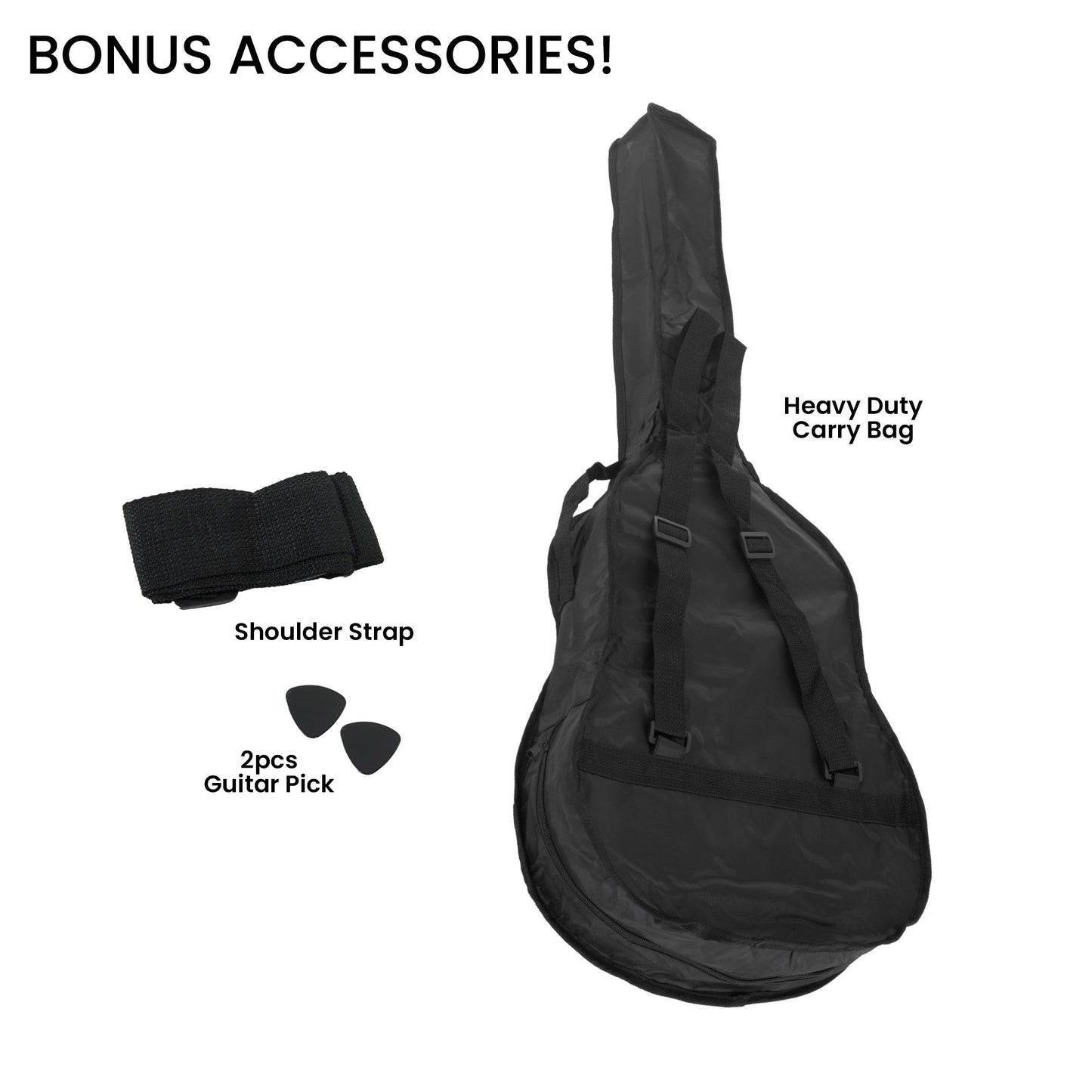 Karrera 38in Cutaway Acoustic Guitar with guitar bag - Natural V240-CC38-NAT
