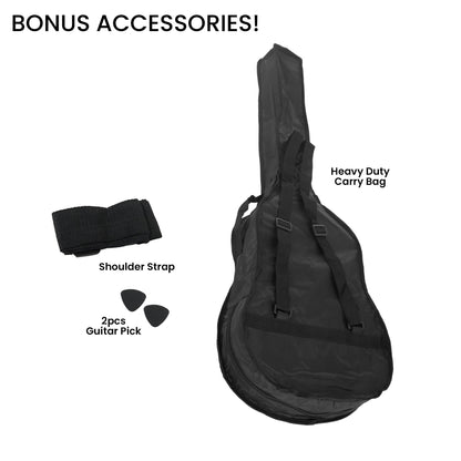 Karrera 38in Cutaway Acoustic Guitar with guitar bag - Natural V240-CC38-NAT