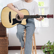Karrera 38in Cutaway Acoustic Guitar with guitar bag - Natural V240-CC38-NAT