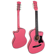 Karrera 38in Cutaway Acoustic Guitar with guitar bag - Pink V240-CC38-PK