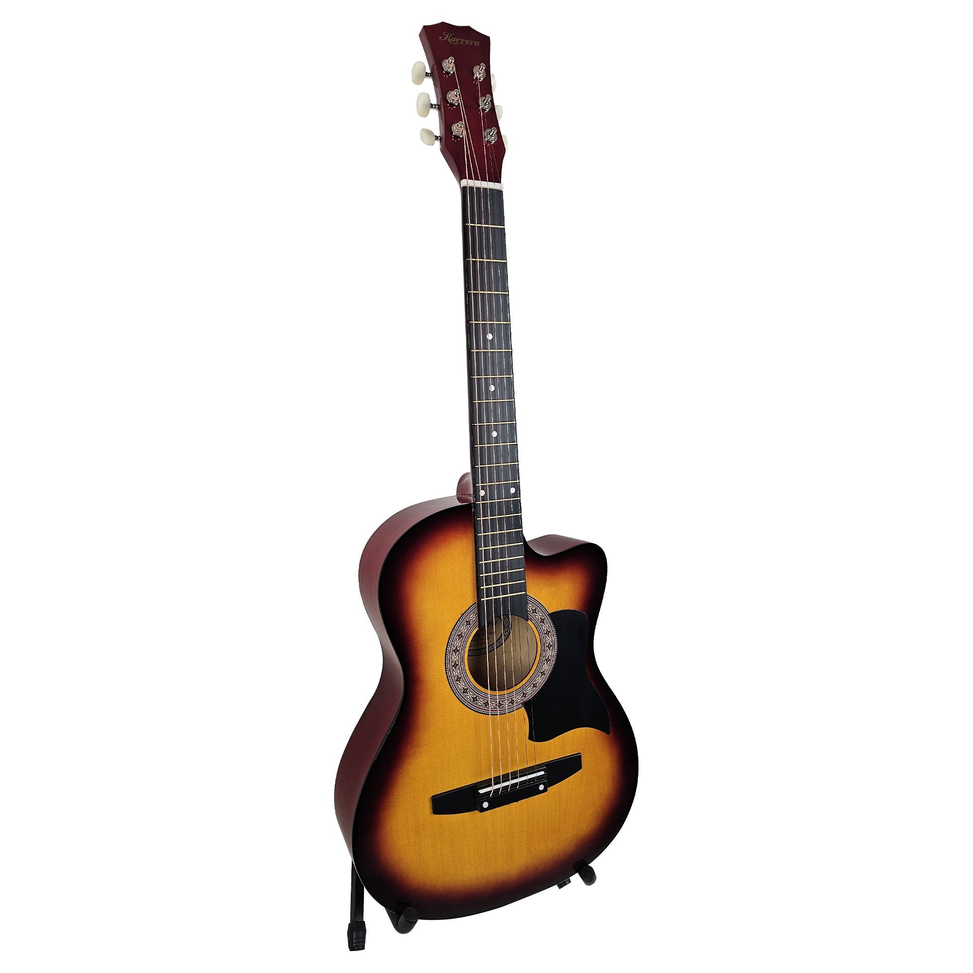 Karrera 38in Pro Cutaway Acoustic Guitar with Bag Strings - Sun Burst V240-CC38-PRO-3TS