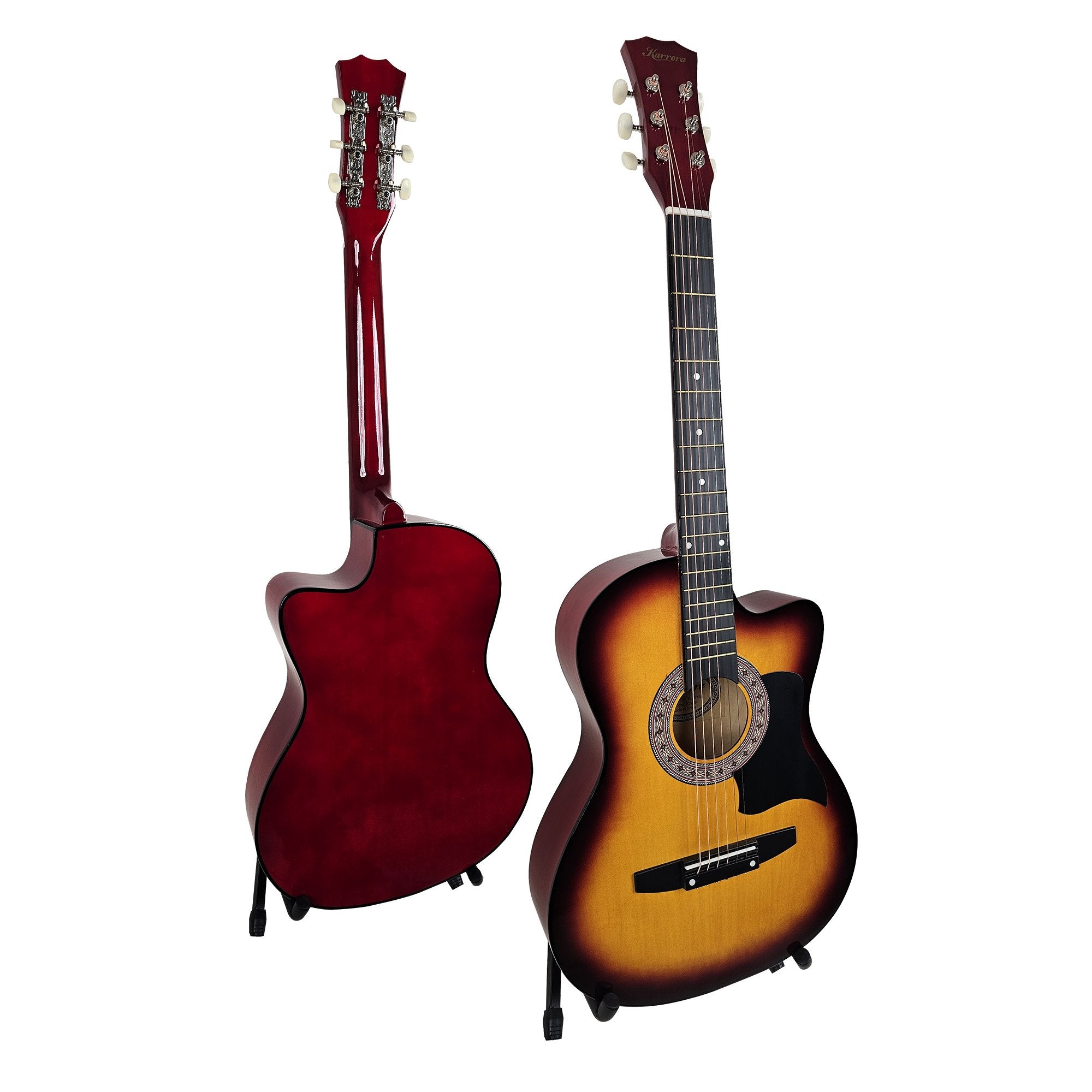 Karrera 38in Pro Cutaway Acoustic Guitar with Bag Strings - Sun Burst V240-CC38-PRO-3TS
