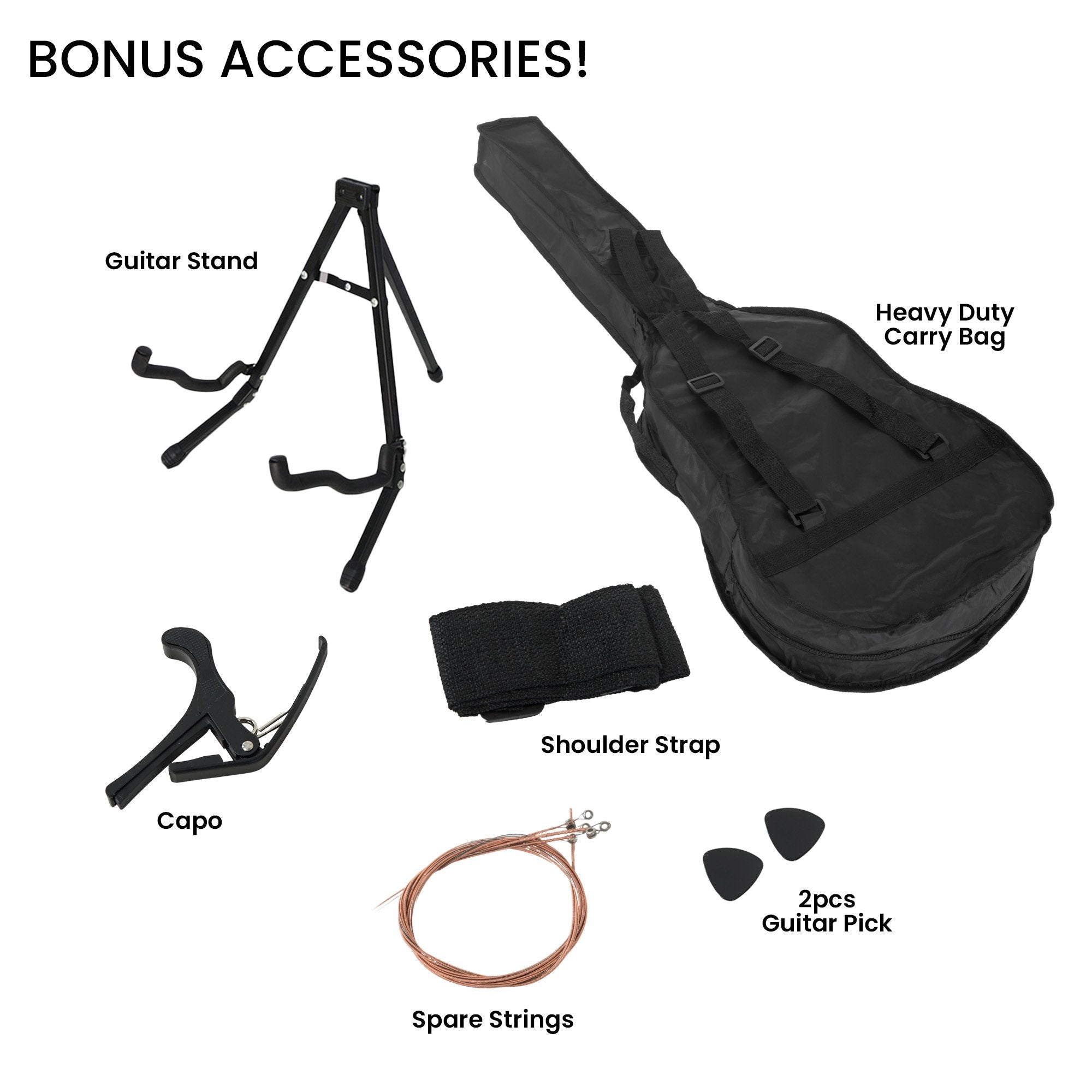 Karrera 38in Pro Cutaway Acoustic Guitar with Bag Strings - Sun Burst V240-CC38-PRO-3TS