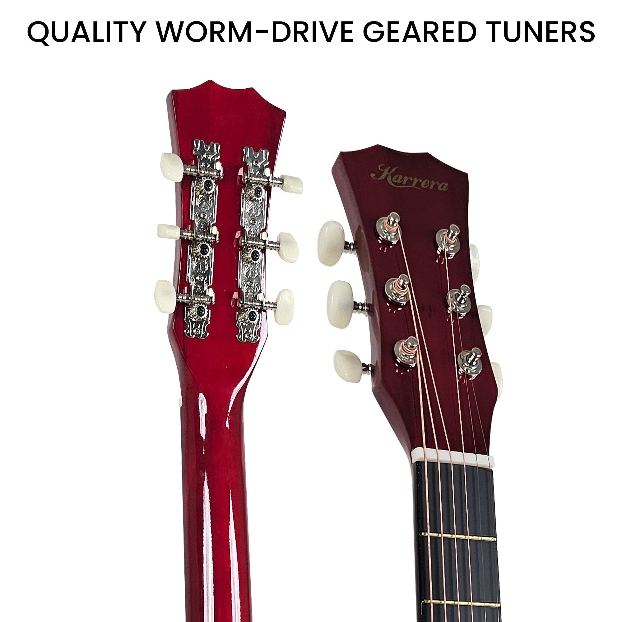 Karrera 38in Pro Cutaway Acoustic Guitar with Bag Strings - Sun Burst V240-CC38-PRO-3TS