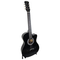 Karrera 38in Pro Cutaway Acoustic Guitar with Carry Bag - Black V240-CC38-PRO-BK