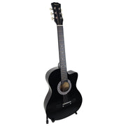 Karrera 38in Pro Cutaway Acoustic Guitar with Carry Bag - Black V240-CC38-PRO-BK
