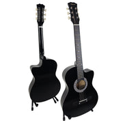 Karrera 38in Pro Cutaway Acoustic Guitar with Carry Bag - Black V240-CC38-PRO-BK