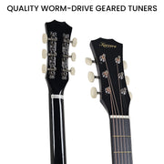 Karrera 38in Pro Cutaway Acoustic Guitar with Carry Bag - Black V240-CC38-PRO-BK