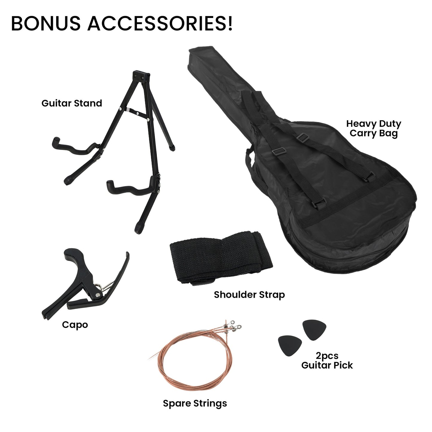 Karrera 38in Pro Cutaway Acoustic Guitar with guitar bag - Natural V240-CC38-PRO-NAT