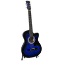 Karrera 38in Pro Cutaway Acoustic Guitar with Bag Strings - Blue Burst V240-CC38-PRO-SBU